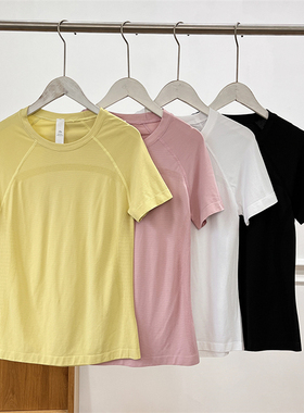 运动健身短袖女速干跑步夏新款训练上衣弹力紧身显瘦瑜伽T恤L339