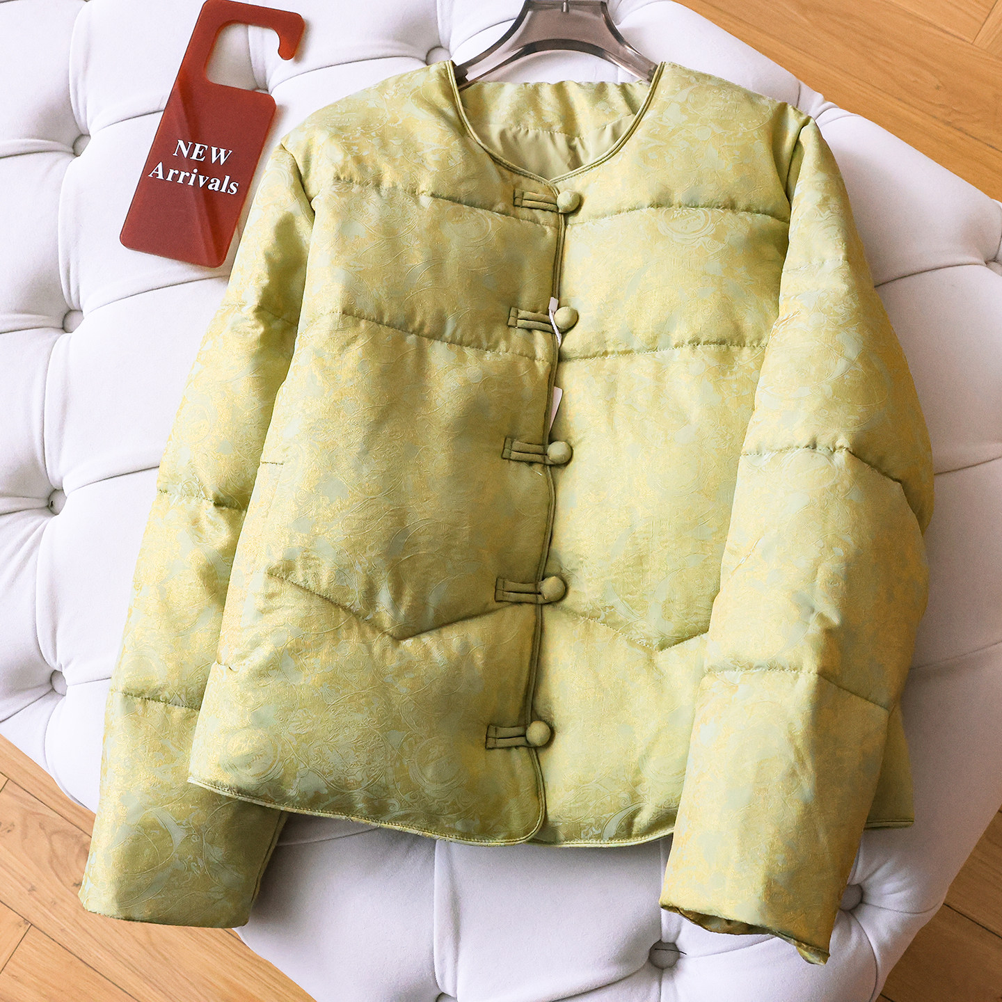 新中式国风提花圆领复古盘扣加厚保暖圆领外套长袖女棉衣棉服Q534,女装/女士精品,棉衣/棉服,淘宝优惠券,粉丝福利购,淘宝优惠卷