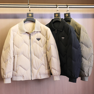 商务休闲长袖 超蓬松很细柔 简约时尚 新款 男羽绒服Q429 90鸭绒冬季
