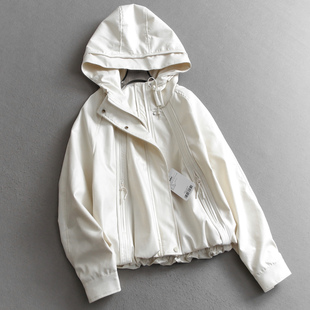 女短外套V441 工装 纯色宽松显瘦连帽运动休闲连帽风衣2025秋季 新款
