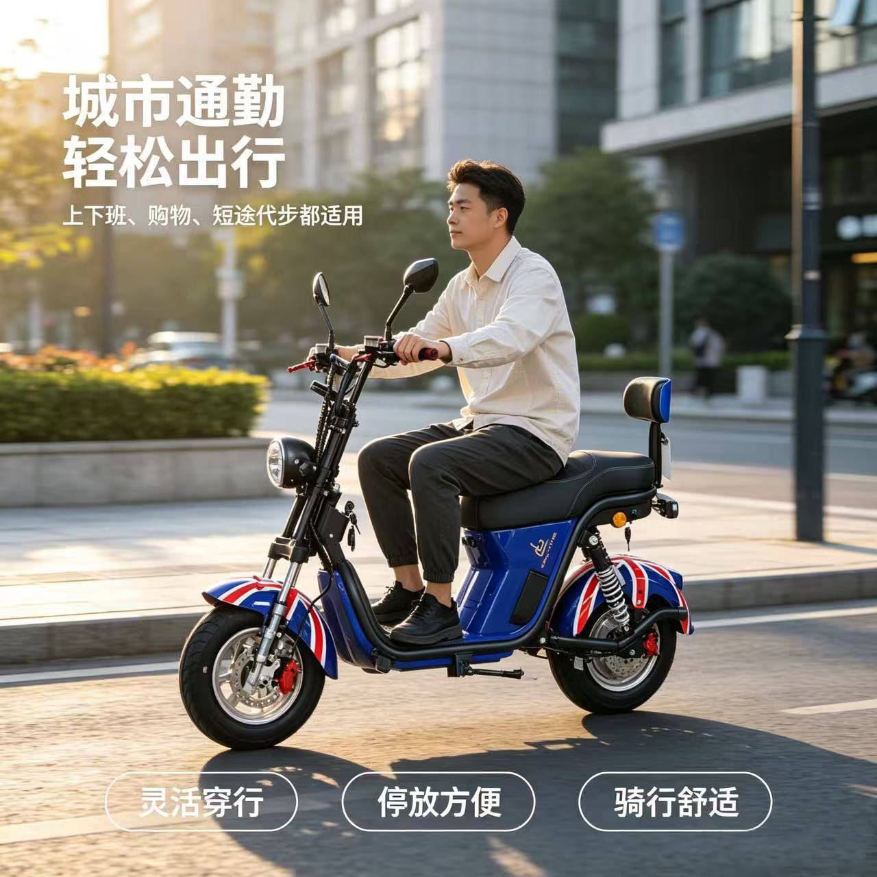 哈雷双轮电动滑板大轮胎代步