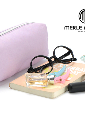 好质量~出口美国 全棉双层夹棉淡雅浅紫色 化妆包收纳包 36g