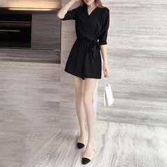 2020 summer new small fresh bodysuit women's summer snow spinning show thin high waist bodysuit women's Summer Shorts temperament