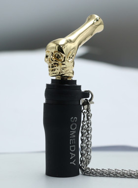 SOMEDAY shisha mouthpiece 金属弯头骷髅头阿拉伯水烟嘴阿尔法赫