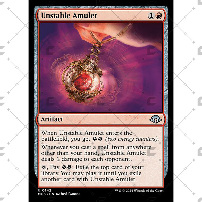 【COPTUS】 万智牌 不稳定的护身符 Unstable Amulet,MH3-142/421