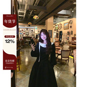 板栗西西法式 T恤 小个子长袖 甜美风娃娃领灯笼袖 上衣女2026年春款