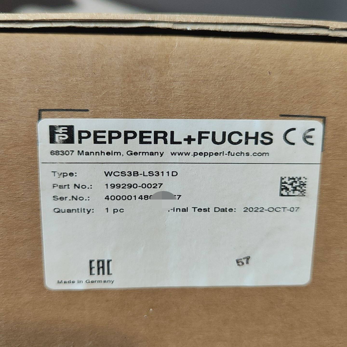 倍加福PEPPERL+FUCHS WCS3B-LS311D光