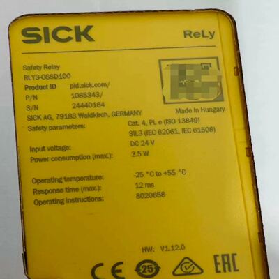SICK西克RLY3-OSSD100安全继电器，型号1085