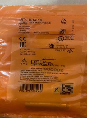 IFM易福门IE5319传感器，型号IEB3002BAP