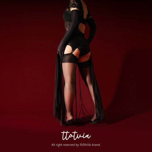 ttotvia经典款性感复古吊带袜