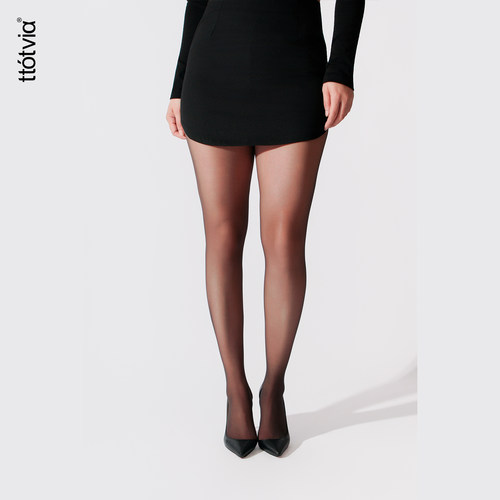 ttotvia一体无缝高腰深裆丝袜