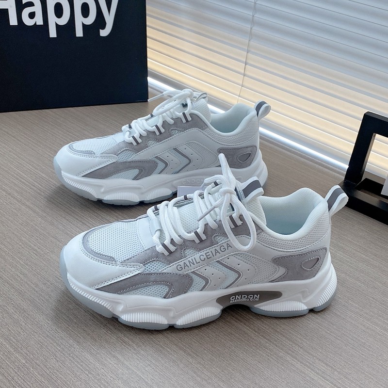 潮牌款男鞋2024夏季透气老爹鞋百搭网面休闲鞋防滑耐磨运动防滑鞋,流行男鞋,老爹鞋,淘宝优惠券,粉丝福利购,淘宝优惠卷