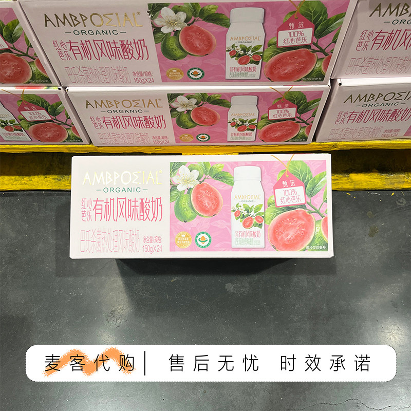 山姆会员代购红心芭乐有机风味酸奶150g早餐酸奶甜糯清香