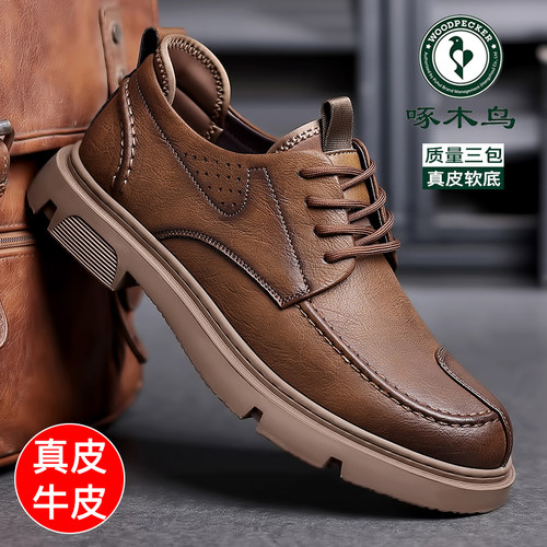 低帮秋季工装鞋啄木鸟英伦风新款