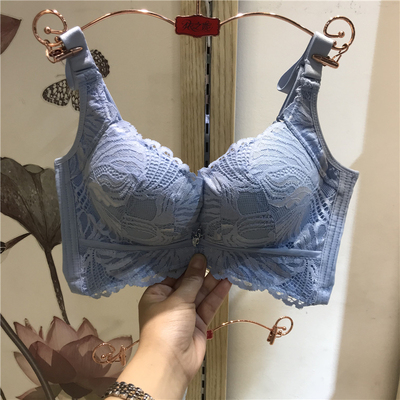 依之妮加厚简约风透气排扣文胸