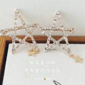 星星五星胸针X285 电镀24K真金锆石 花生女郎 让生命充满闪亮