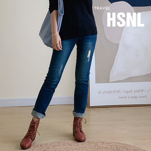 花生女郎 小喇叭弹力牛仔裤 镇店之宝 可以劈叉 3000 春秋款