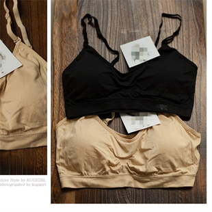 花生女郎 无钢圈肤色裹胸 文艺范内搭均码 抹胸式 0514 黑色内衣
