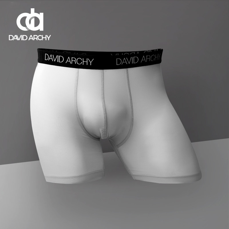 DavidArchy锦纶运动加长款裤腿大平角内裤薄速干排汗防磨