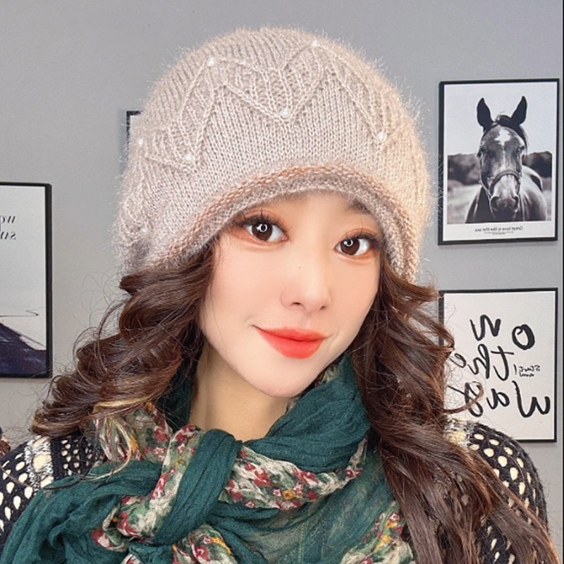 加厚双层保暖帽子女2025新款冬季松鼠绒洋气百搭针织堆堆帽包头帽,服饰配件/皮带/帽子/围巾,帽子,淘宝优惠券,粉丝福利购,淘宝优惠卷