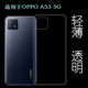 适用于OPPO 5G硅胶透明壳PECM30手机后盖套PECT30背面软胶壳柔韧度防摔防掉落大孔水清护镜头后盖薄透白 A53