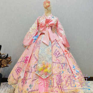 快乐阳光女童韩服朝鲜族公主裙传统民族服舞台演出服 北京出租