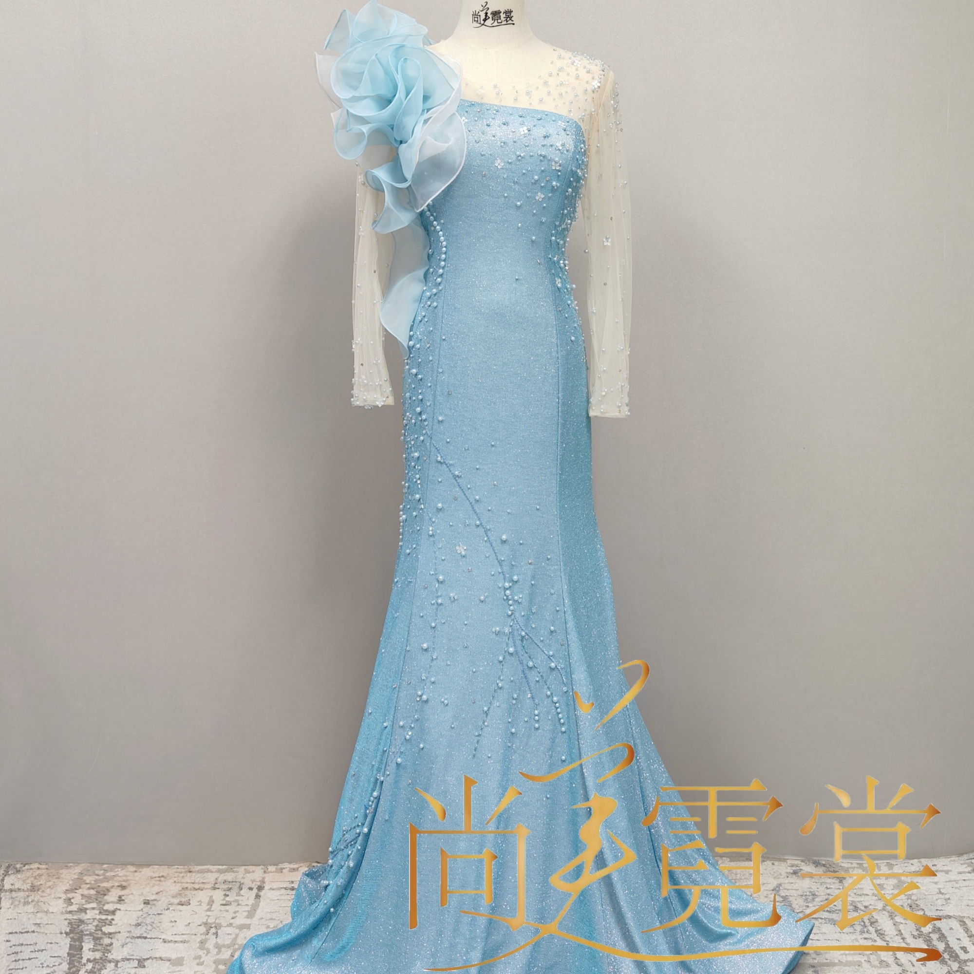 租女高端鱼尾礼服裙主持年会艺考