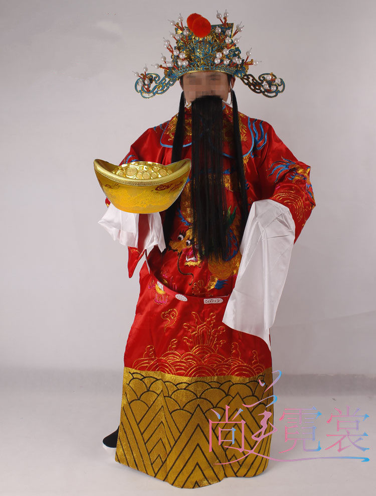 古代戏曲服装财神爷京剧表演服装年会角色扮演服装出租