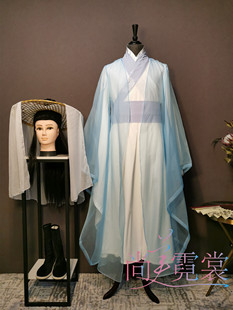 出租赁男交领大袖衫渐变汉服影视装陈情令古装男士武侠侠客服北京