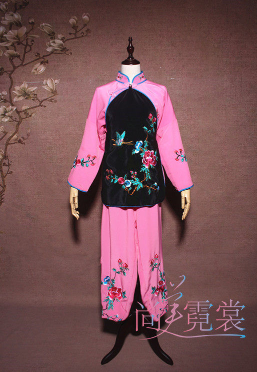 古代戏曲丫鬟服装刘海砍樵戏曲花旦服装实体店北京出租租赁