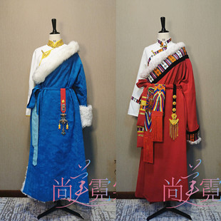 出租新款秋冬男女情侣款藏袍藏族藏式西藏旅拍服装配饰北京实体店