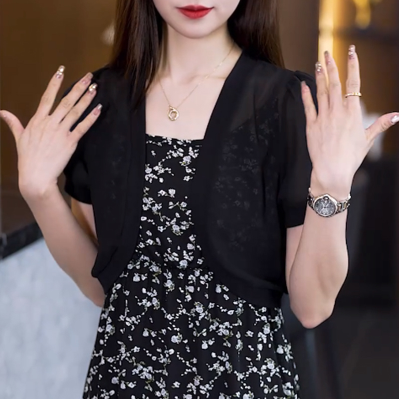 薄款开衫外搭配裙子夏季坎肩