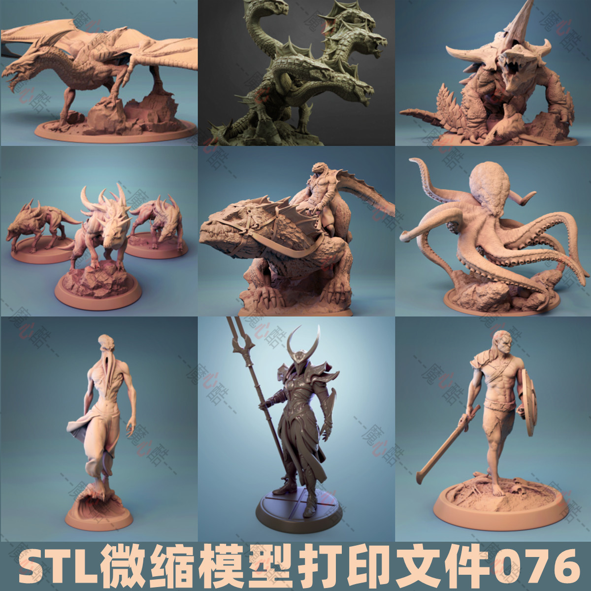 3D打印模型STL格式战争游戏桌面棋子微缩兵人合集076