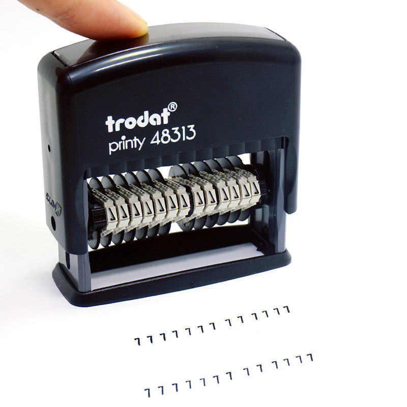 Trodat卓达48313自动回墨数字印章可调节13位0-9档案合同编号印章