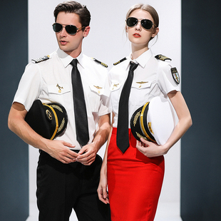 酒吧ktv服务员工作服 夜场工装空姐空少短袖制服套装学生校服夏季