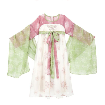 原创汉元素女童春款儿童超仙襦裙古风古装女宝宝唐装小女孩连衣裙