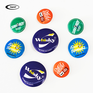 BENPANDA熊猫本 品牌定制印花系列 马口铁胸章徽章圆形胸针装饰品