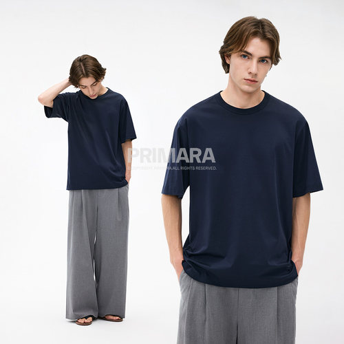 PRIMARA50支匹马棉丝光T恤男