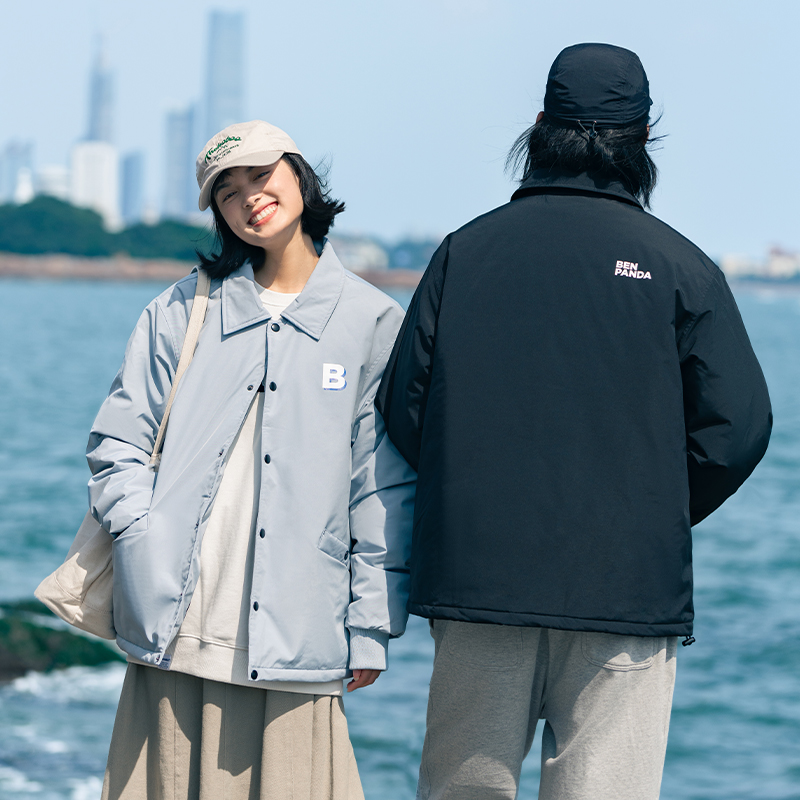 BEN.PANDA秋冬丝网印花棉衣夹克
