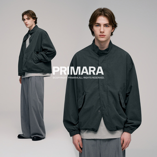PRIMARA全棉M65工装立领夹克水洗宽松休闲短款外套男复古2026春季