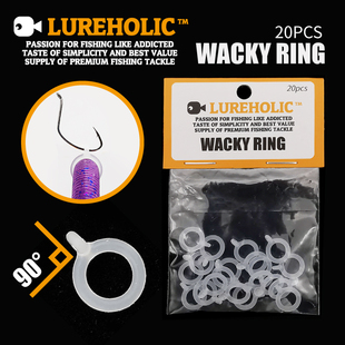 90°垂直角度路亚软饵配件倒钓保护圈wacky钓组面条虫硅胶圈senko