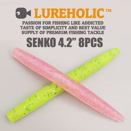 LUREHOLIC粗型面条虫SENKO颤泳10.5厘米7克出口日本软饵路亚WACKY