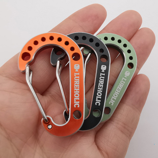 轻小型CNC铝合金阳极氧化炫彩快挂扣钥匙扣登山扣渔具小配件挂扣