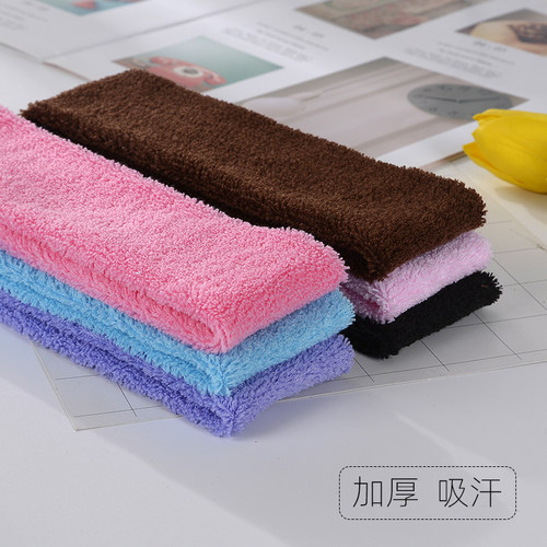 5条加厚毛巾料发带洗脸运动吸汗