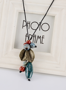 夏天衣服搭配装饰项链民族风长款