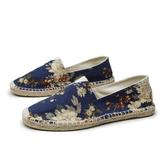 新款印花料布鞋牛筋底懒人套脚鞋透气平底鞋保太和A108M13P45，男鞋帆布鞋，电商B360