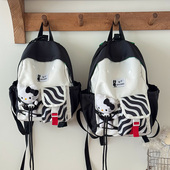 小学生出游背包 撞色休闲幼儿园书包时尚 潮款 简约儿童轻便双肩韩版