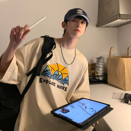 BDLS工作室文艺男女店港风情侣款短袖t恤潮牌冰感速干半袖衣服潮