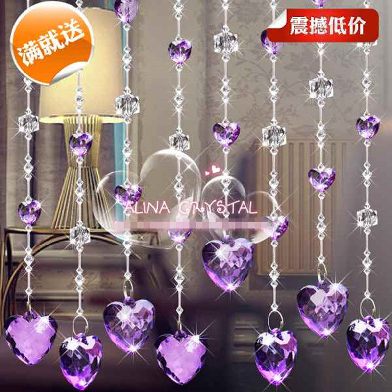 水晶珠帘卧室加密装饰客厅过道