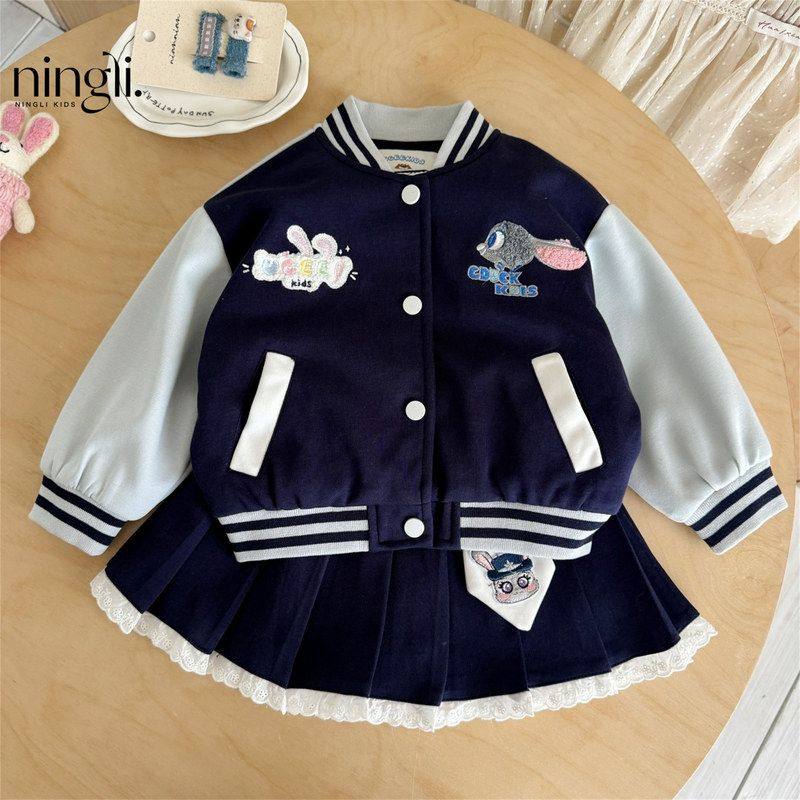 韩版新款女童卡通棒球服外套朱迪兔半身裙学院风jk短裙两件套,童装/婴儿装/亲子装,套装,淘宝优惠券,粉丝福利购,淘宝优惠卷
